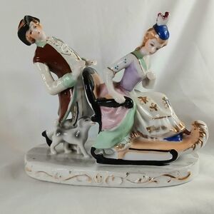 Porcelain Figurine with Pastel Accents